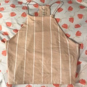 Spaghetti strap tank top crop